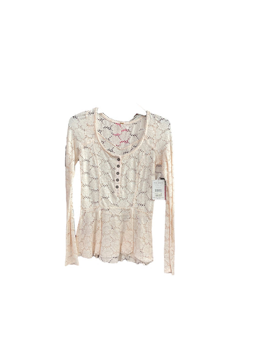 Top Long Sleeve By Free People In Peach, Size: Xs