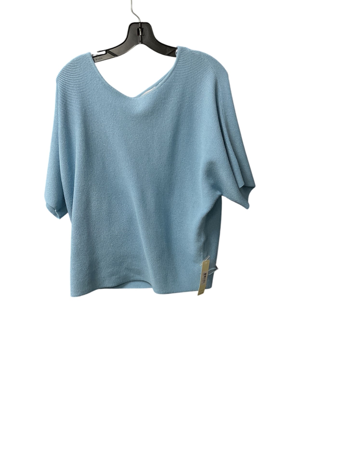 Sweater Short Sleeve By Cyrus Knits In Blue, Size: Xl