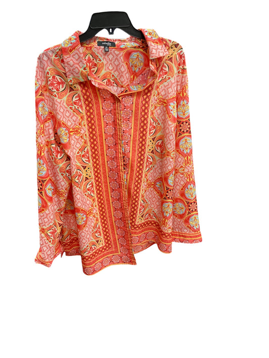 Top Long Sleeve By Rafaella In Orange, Size: 2x