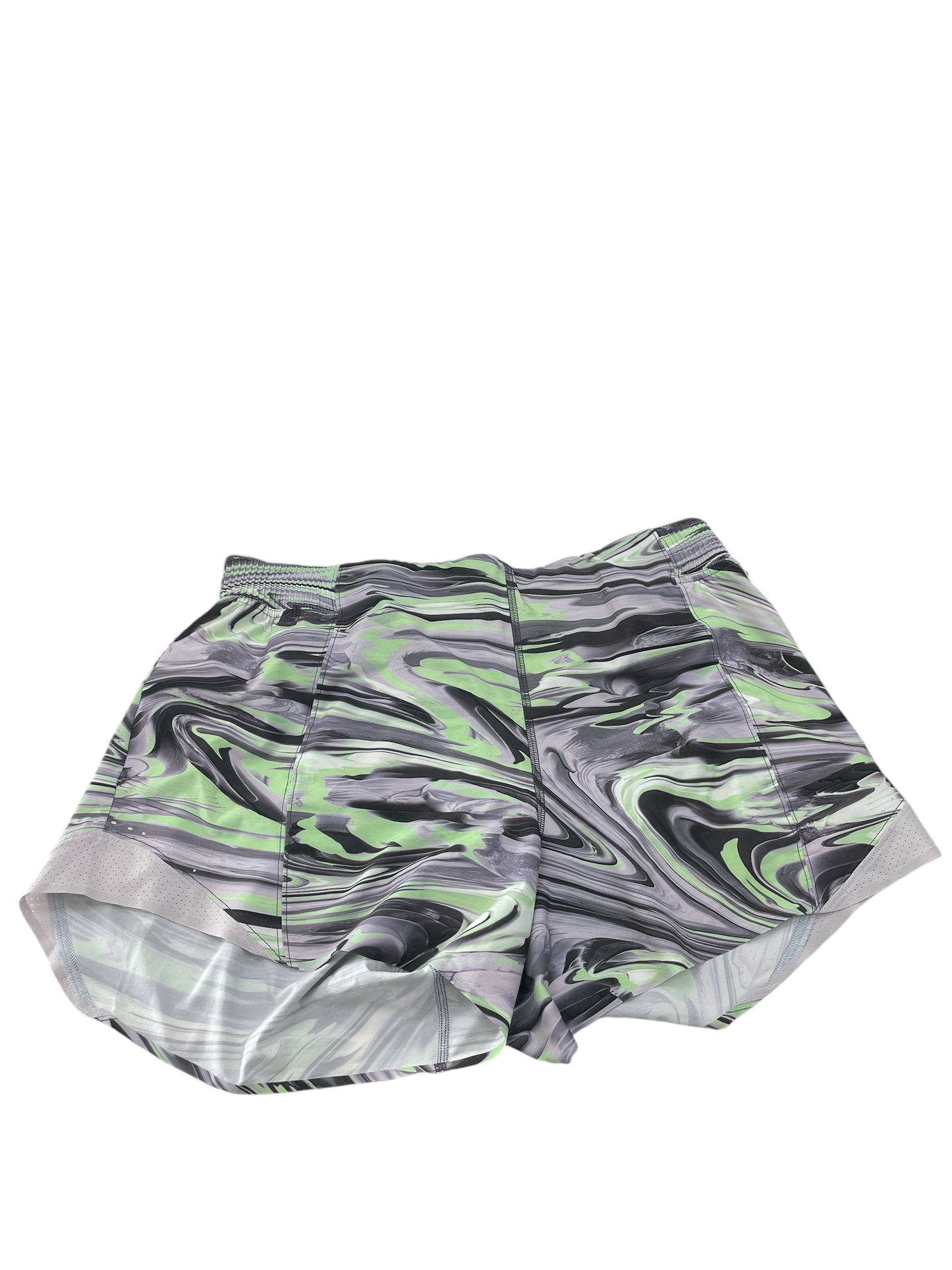 Athletic Shorts By Lululemon In Green & Grey, Size: 12