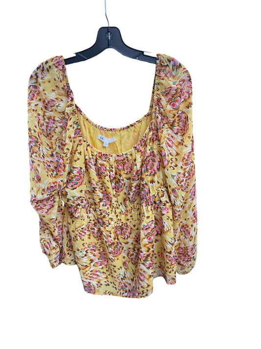 Top Long Sleeve By Dr2 In Yellow, Size: Xxl