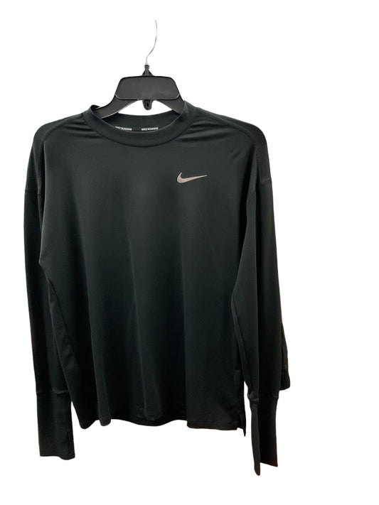 Athletic Top Long Sleeve Crewneck By Nike In Black, Size: S