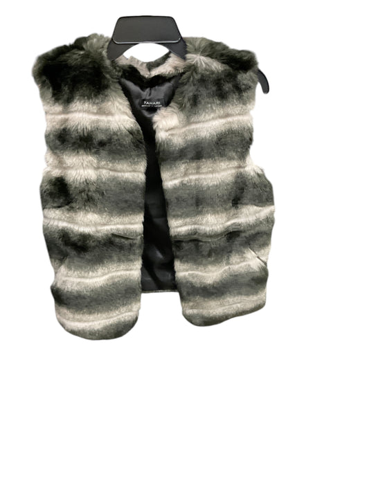 Vest Faux Fur & Sherpa By Tahari In Brown, Size: S