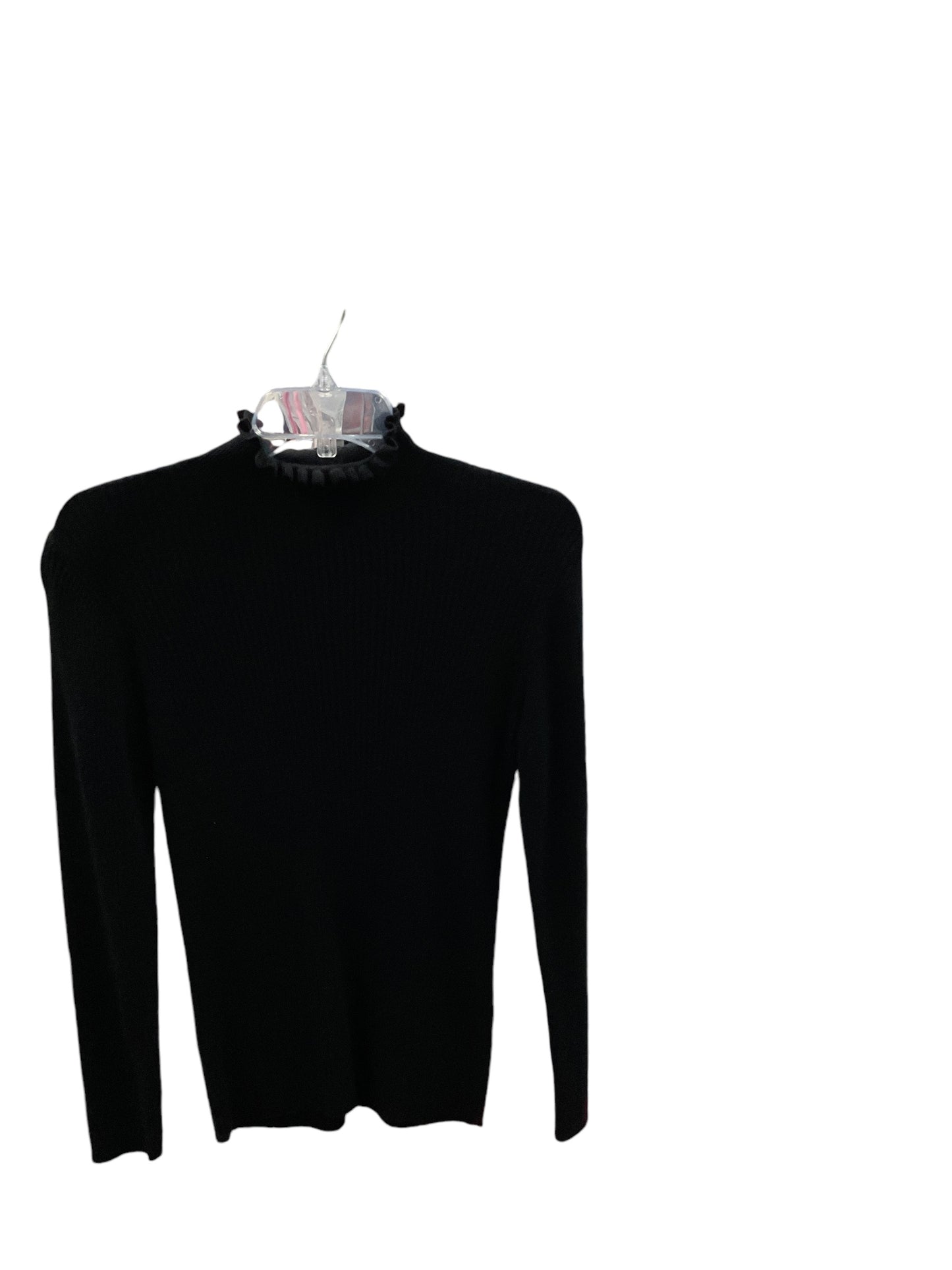 Top Long Sleeve By Frame In Black, Size: L