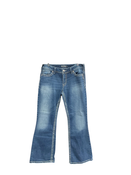 Jeans Skinny By Silver In Blue Denim, Size: L