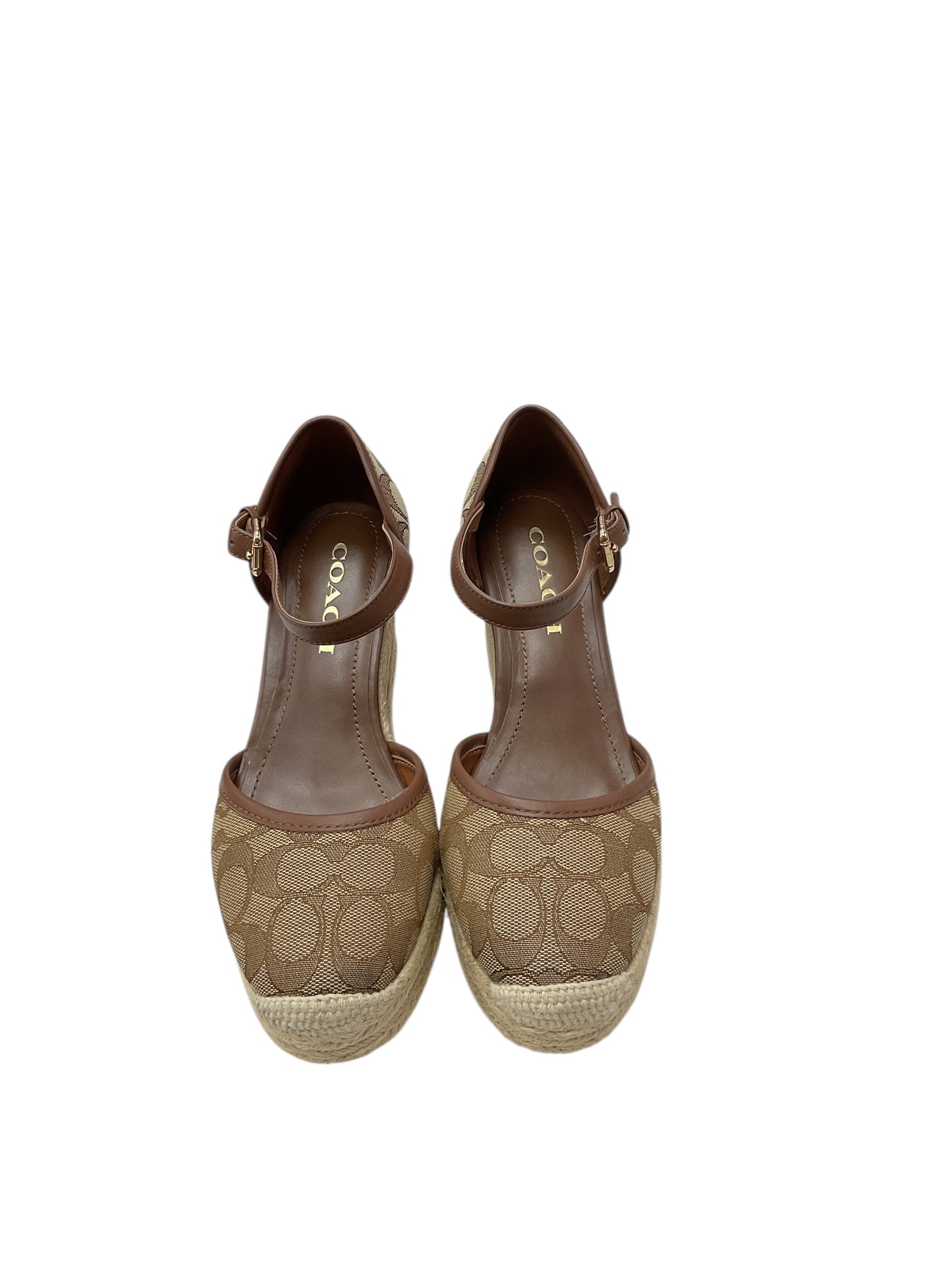 Shoes Designer By Coach In Brown & Cream, Size: 7.5