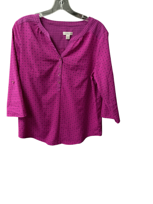 Tunic 3/4 Sleeve By Croft And Barrow In Purple, Size: M