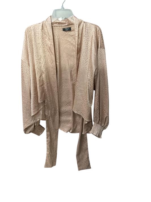 Top Long Sleeve By Vici In Bronze, Size: M