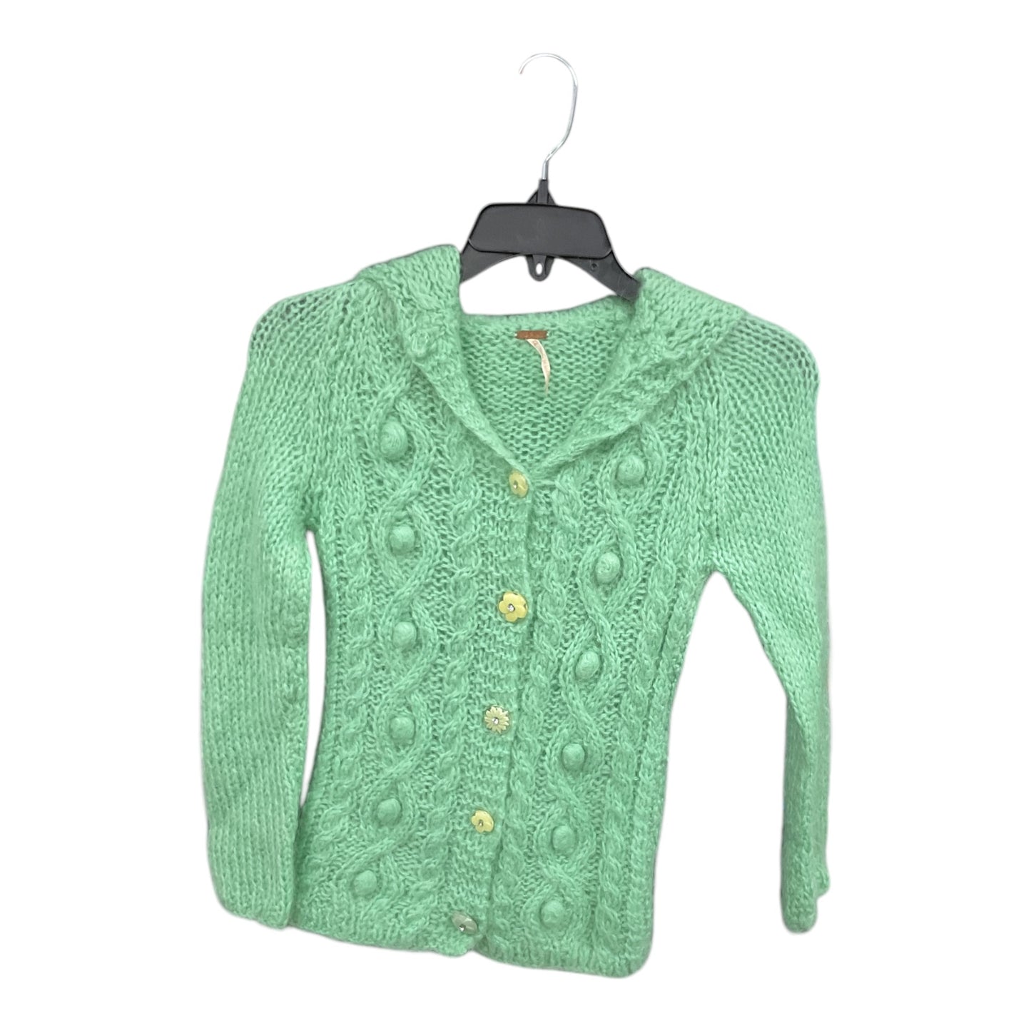 Sweater Cardigan By Free People In Green, Size: Xs