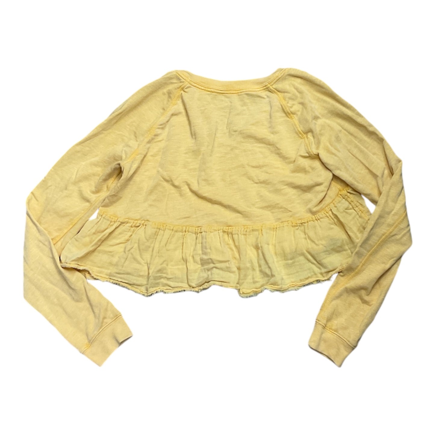 Top Long Sleeve By Free People In Yellow, Size: M