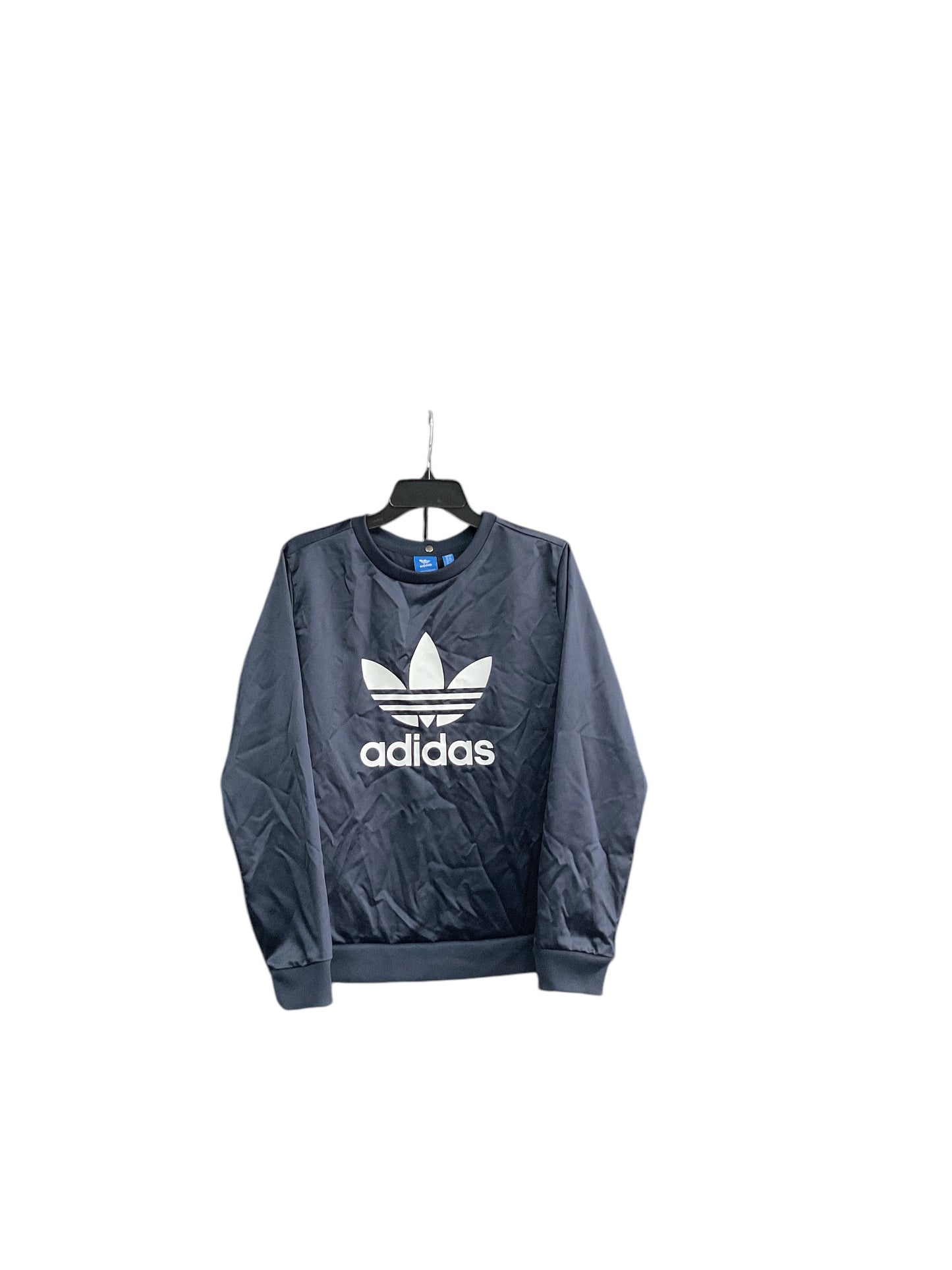 Athletic Top Long Sleeve Crewneck By Adidas In Blue, Size: L