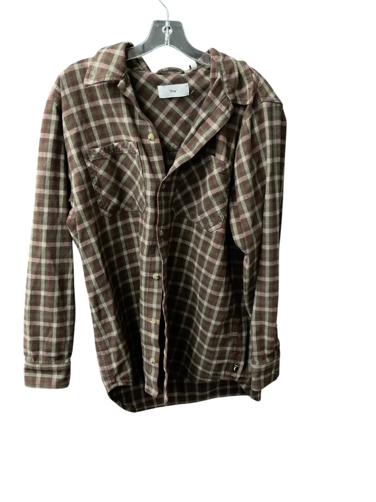 Jacket Shirt By Cmc In Plaid Pattern, Size: M