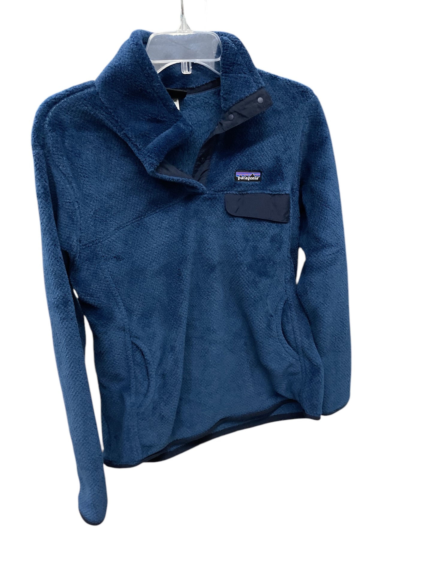 Sweatshirt Collar By Patagonia In Blue, Size: L